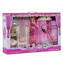 Игровой набор Кукла с мебелью Best Toys (589-2) Розовый