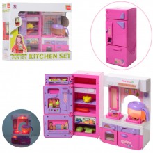 Набор мебели для куклы кухня, холодильник, плита, продукты Best Toys (XS-14012) Розовый Набор мебели для куклы кухня, холодильник, плита, продукты Best Toys (XS-14012) Розовый