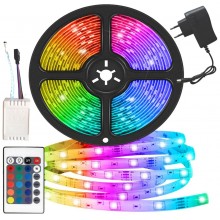 Светодиодная Led лента RGB 5050 с блоком и пультом управления 5 м Светодиодная Led лента RGB 5050 с блоком и пультом управления 5 м